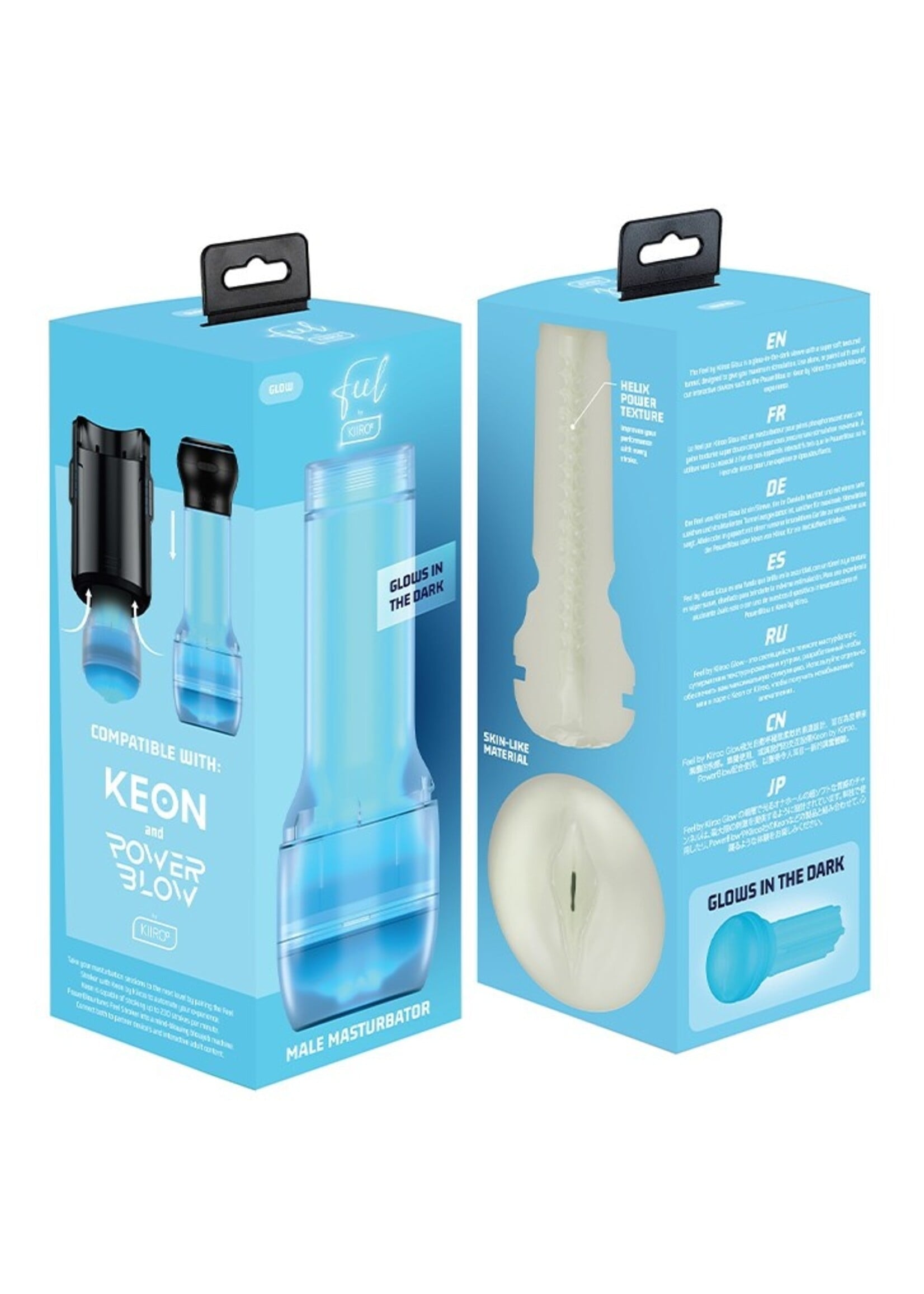 Kiiroo FeelGlow Stroker - Glows in the Dark - Taschenmuschi