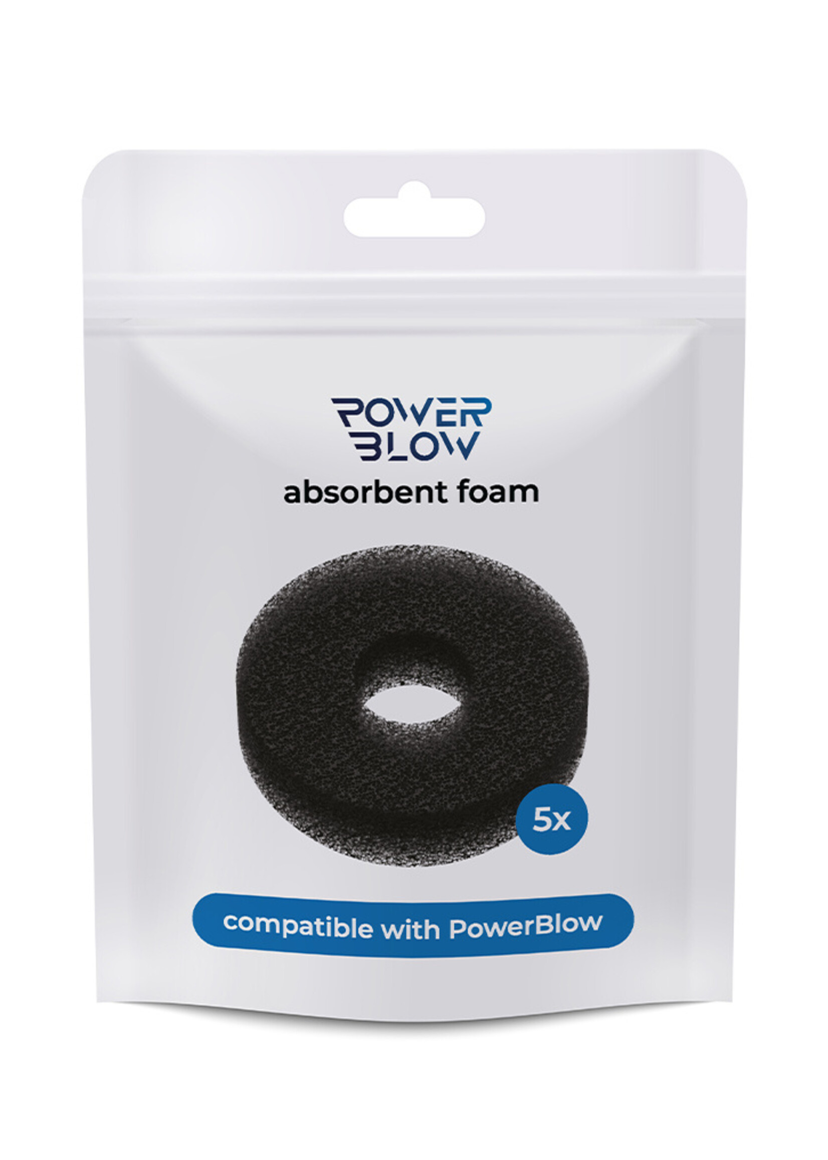 Kiiroo PowerBlow Absorbent Foam 5-Pack – Noir