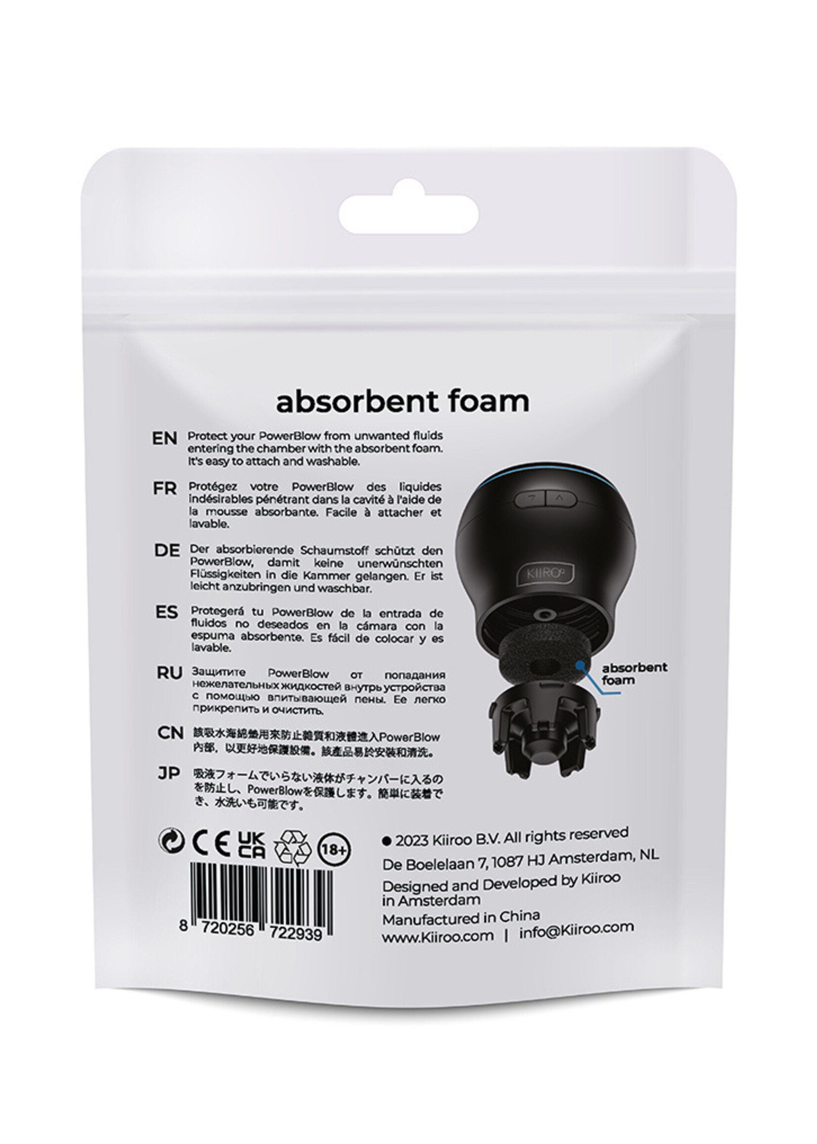 Kiiroo Powerblow Absorberend Schuim 5-pack – Masturbatieaccessoires