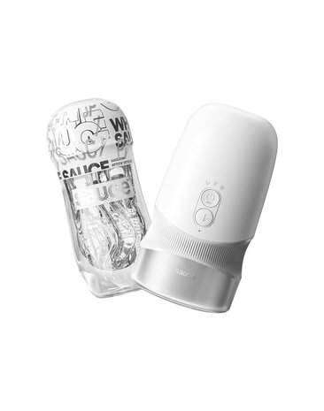 Sauce Extra Sauce - Masturbateur électronique avec coupe de sauce blanche - Blanc Sauce Extra Sauce - Masturbateur électronique avec coupe de sauce blanche - Blanc