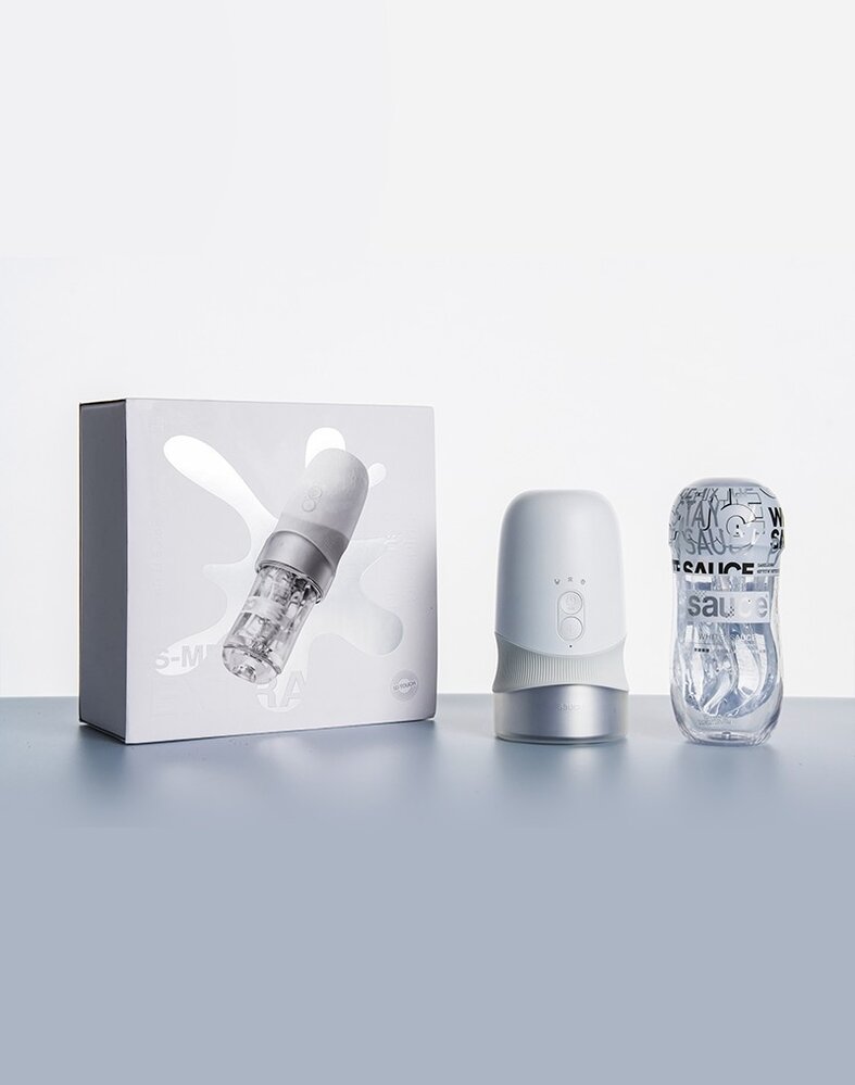 Sauce Sauce - Extra Sauce - Electronic Masturbator with White Sauce Cup - White Sauce Sauce - Extra Sauce - Electronic Masturbator with White Sauce Cup - White