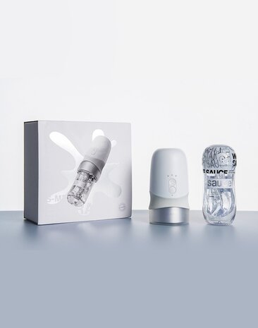 Sauce Sauce - Extra Sauce - Electronic Masturbator with White Sauce Cup - White Sauce Sauce - Extra Sauce - Electronic Masturbator with White Sauce Cup - White