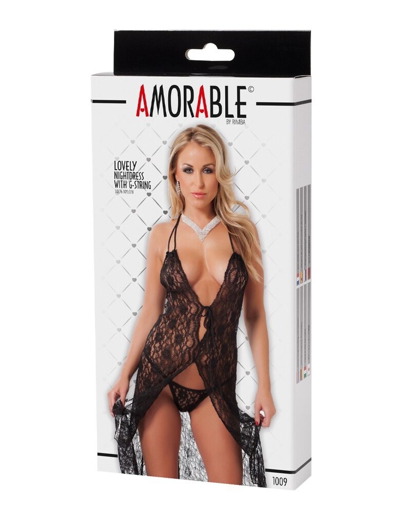Amorable by Rimba Amorable by Rimba - Negligé mit String - Schwarz