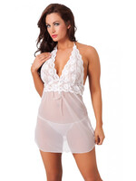 Amorable by Rimba Mini Robe avec String - Talle unique - Blanc