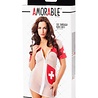 Amorable by Rimba Verpleegstersjurk - One Size - Rood/Wit
