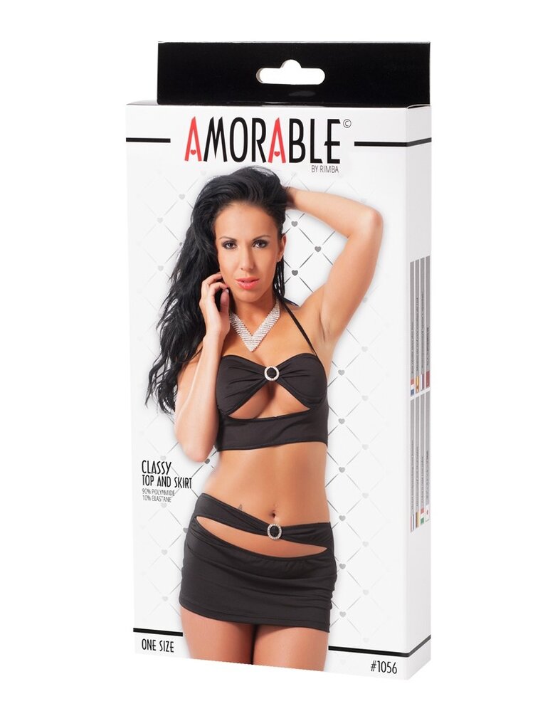 Amorable by Rimba Amorable by Rimba - Minirock mit Top - One Size - Schwarz