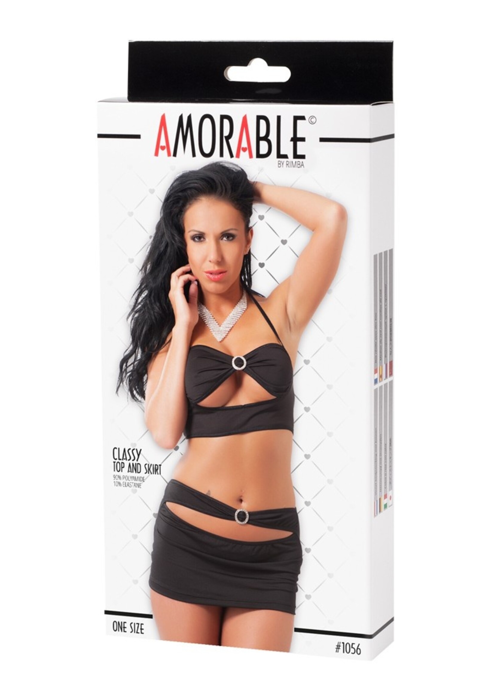 Amorable by Rimba Minirokje met topje - One size - Zwart