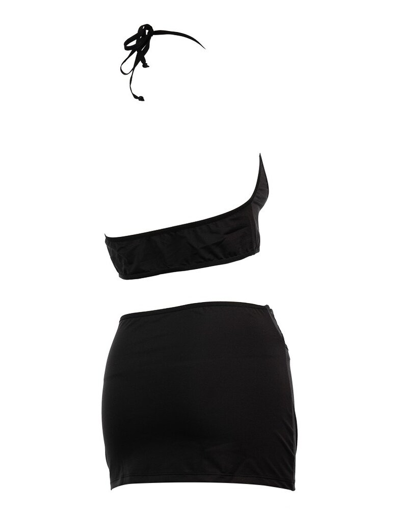 Amorable by Rimba Mini Jupe avec Haut - Talle unique - Noir