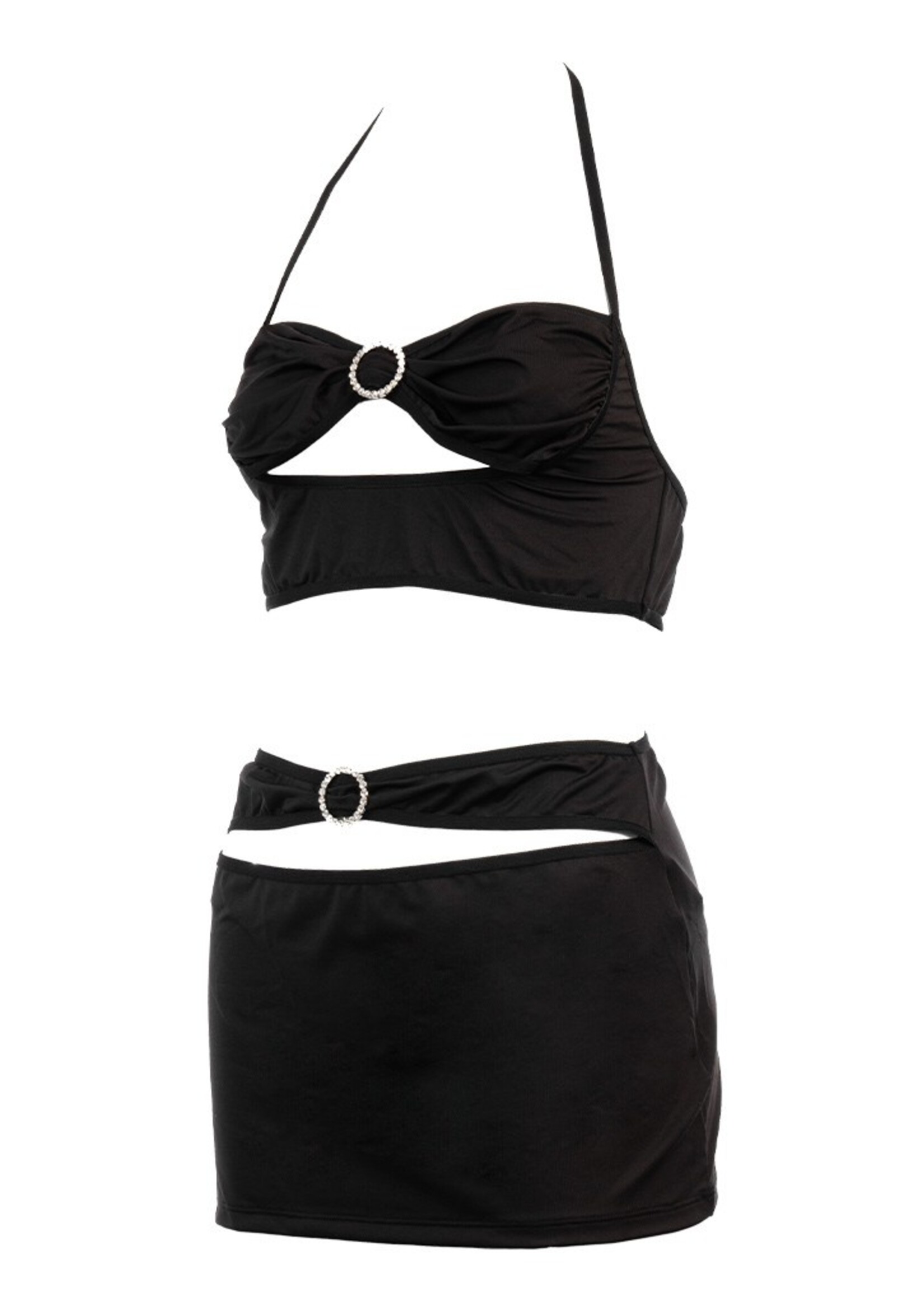 Amorable by Rimba Mini Jupe avec Haut - Talle unique - Noir