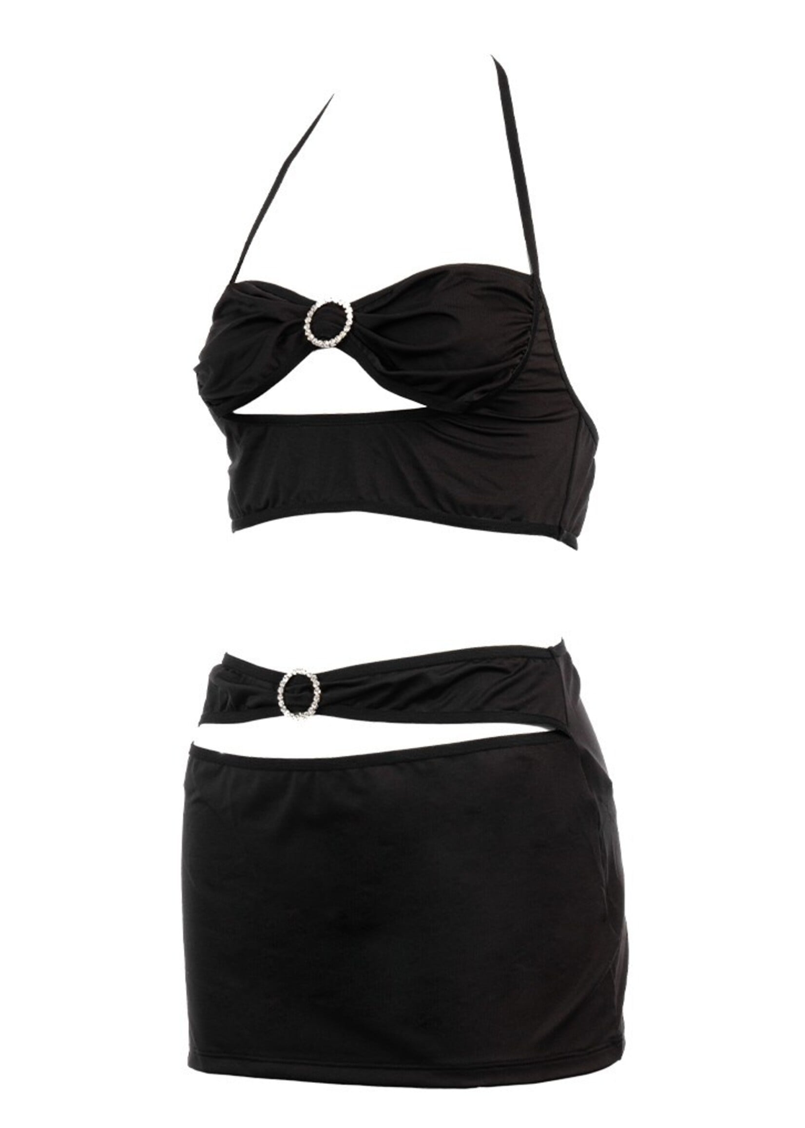 Amorable by Rimba Minirock mit Top - One Size - Schwarz