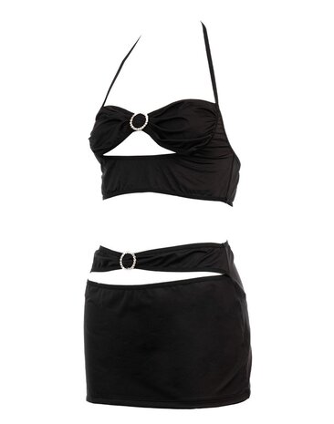 Amorable by Rimba Minirock mit Top - One Size - Schwarz