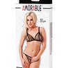 Amorable by Rimba Soutien-Gorge Ouvert avec String - Talle unique - Imprimé Léopard