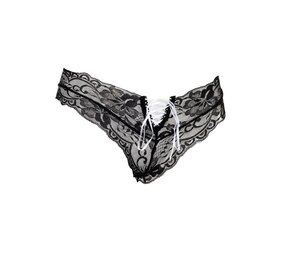 Amorable by Rimba Slip - One Size - Zwart / Wit