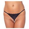 Amorable by Rimba G-String mit Perlen - One Size - Schwarz