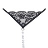 Amorable by Rimba G-String mit Perlen - One Size - Schwarz