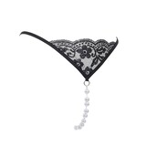 Amorable by Rimba G-String mit Perlen - One Size - Schwarz