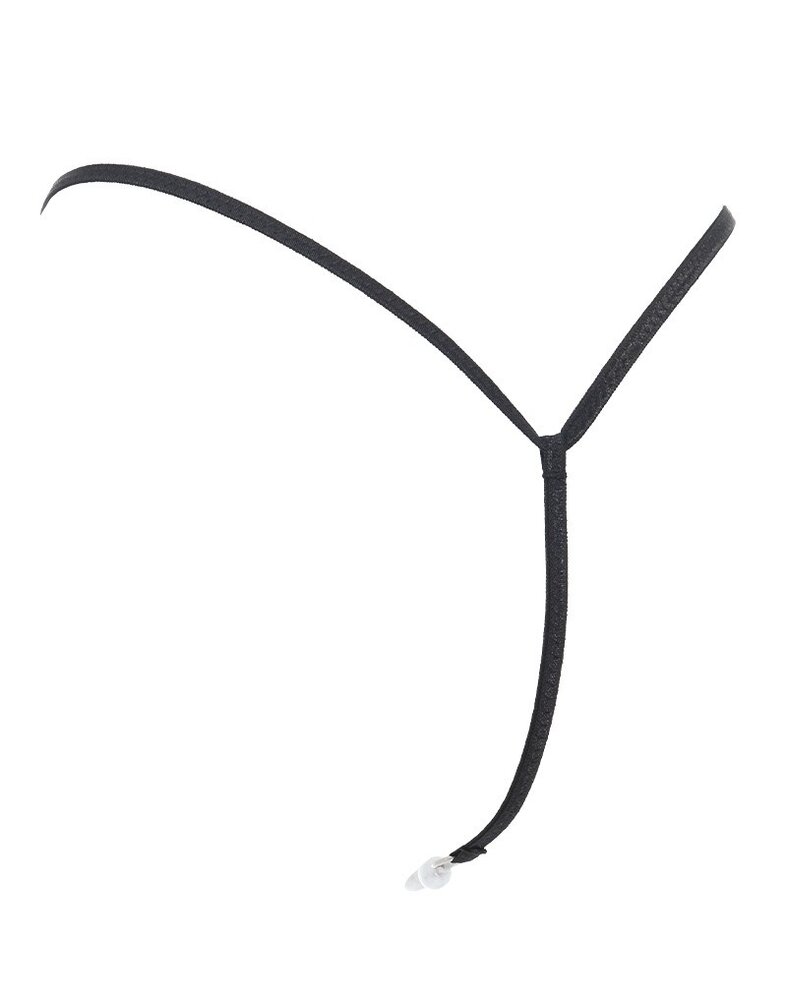 Amorable by Rimba String avec perles - Talle unique - Noir