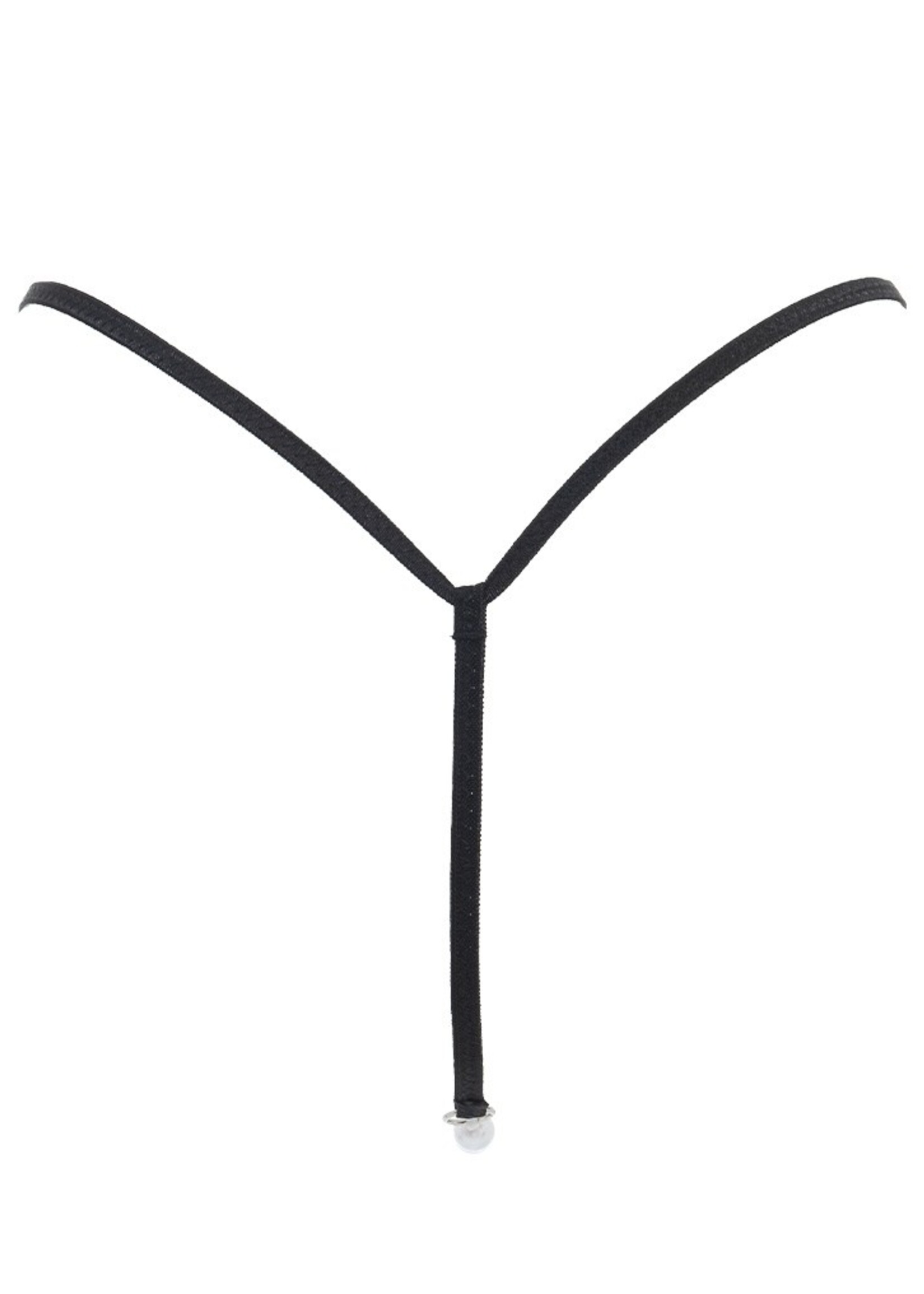 Amorable by Rimba String avec perles - Talle unique - Noir