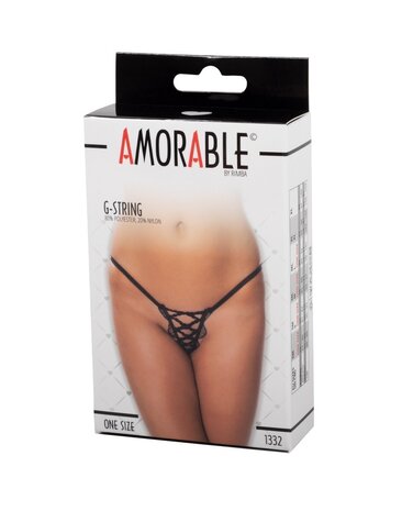 Amorable by Rimba G-String - One Size - Schwarz
