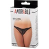Amorable by Rimba Open string met parels - One size - Zwart Amorable by Rimba Open string met parels - One size - Zwart