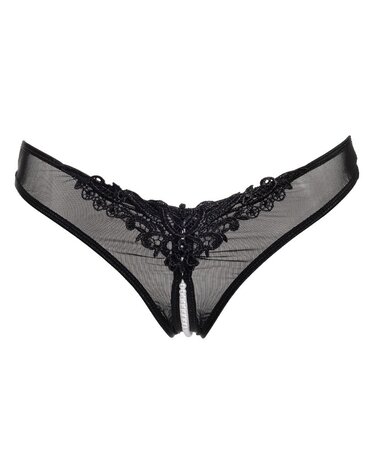 Amorable by Rimba Open string met parels - One size - Zwart Amorable by Rimba Open string met parels - One size - Zwart