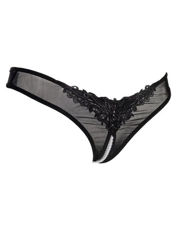 Amorable by Rimba Amorable by Rimba - Open String with Pearls - One Size - Black