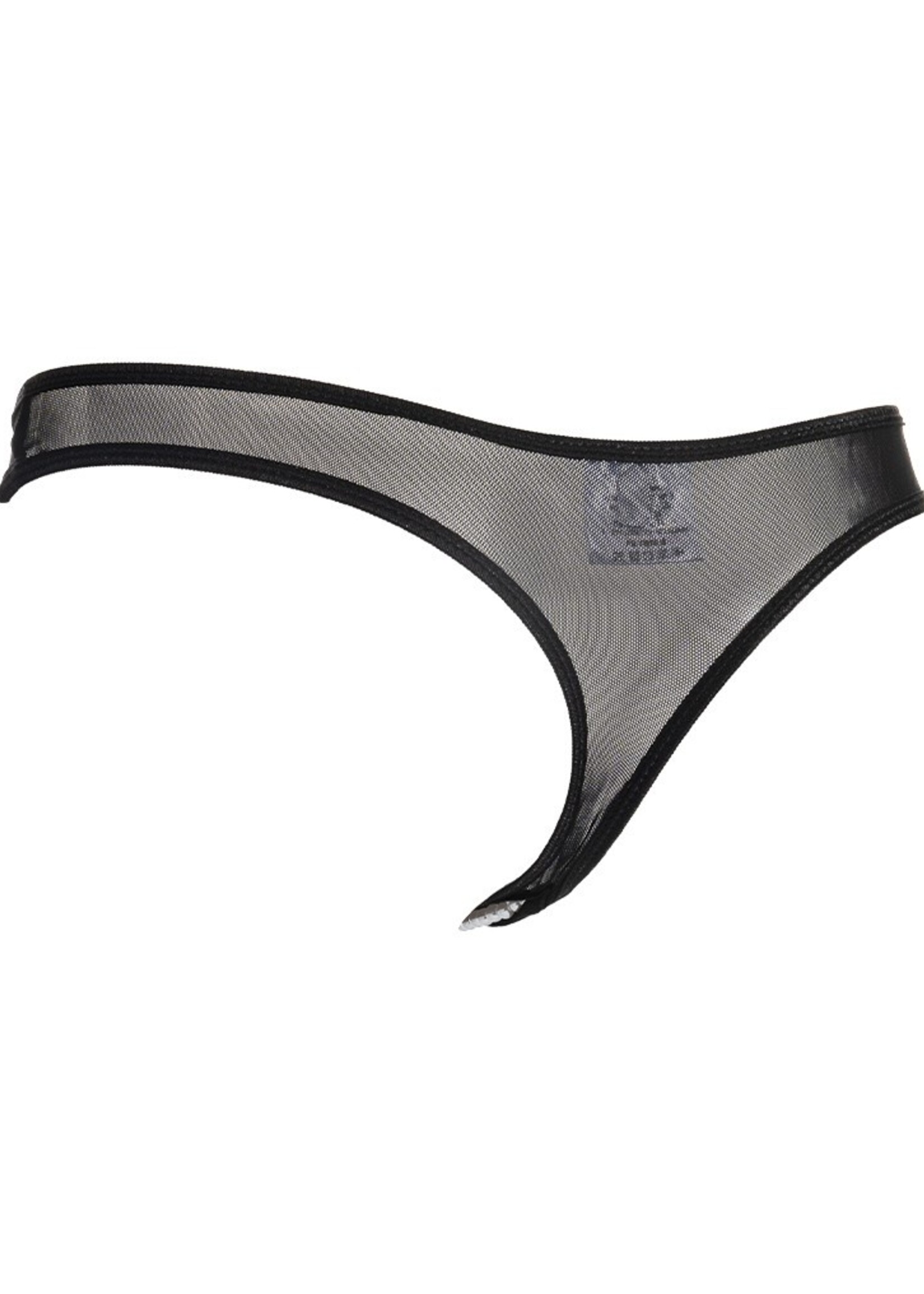 Amorable by Rimba Open string met parels - One size - Zwart