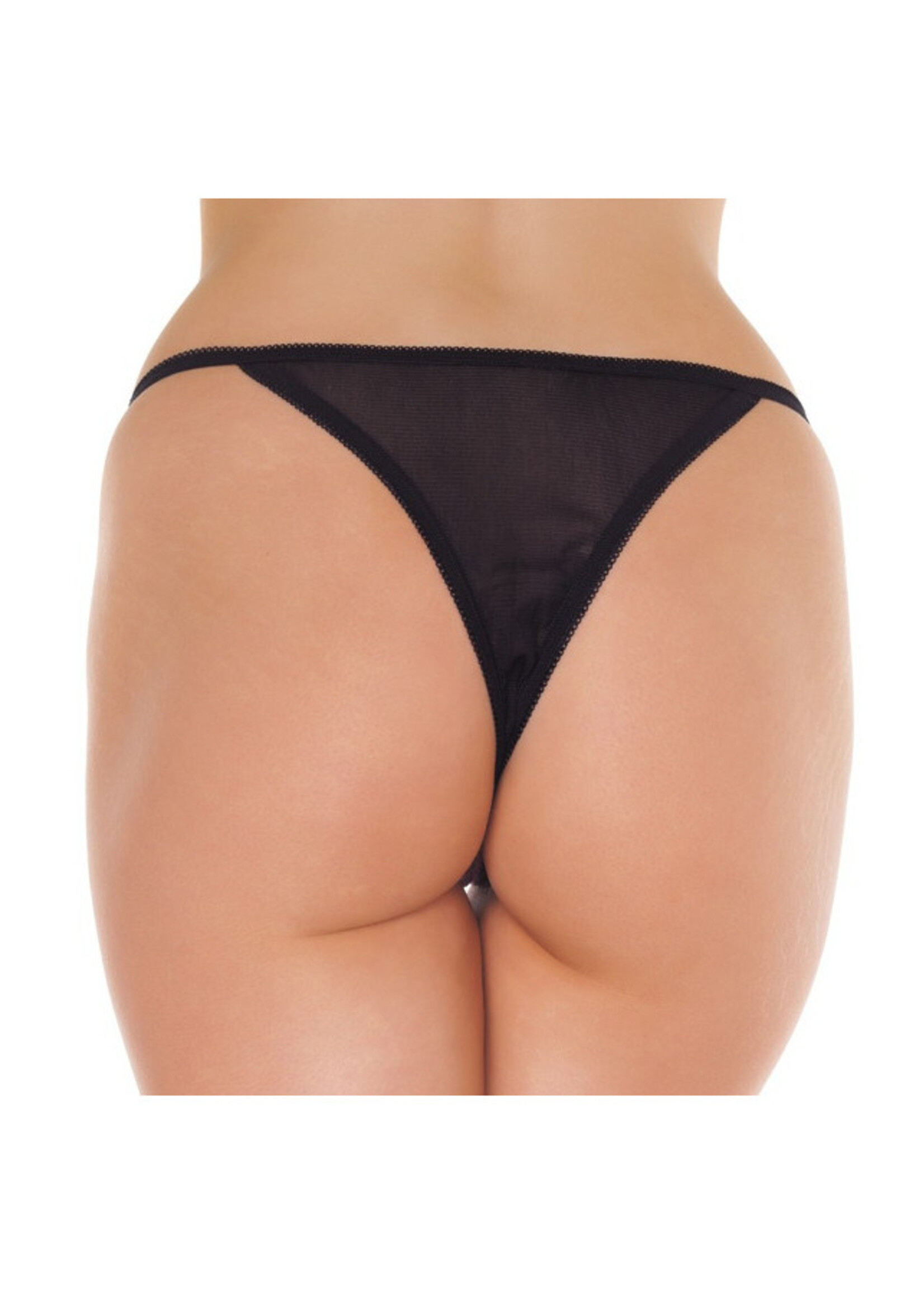 Amorable by Rimba Offener String - One Size - Schwarz