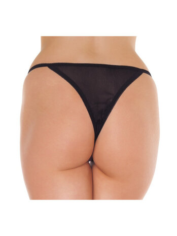 Amorable by Rimba String Ouvert - Talle unique - Noir