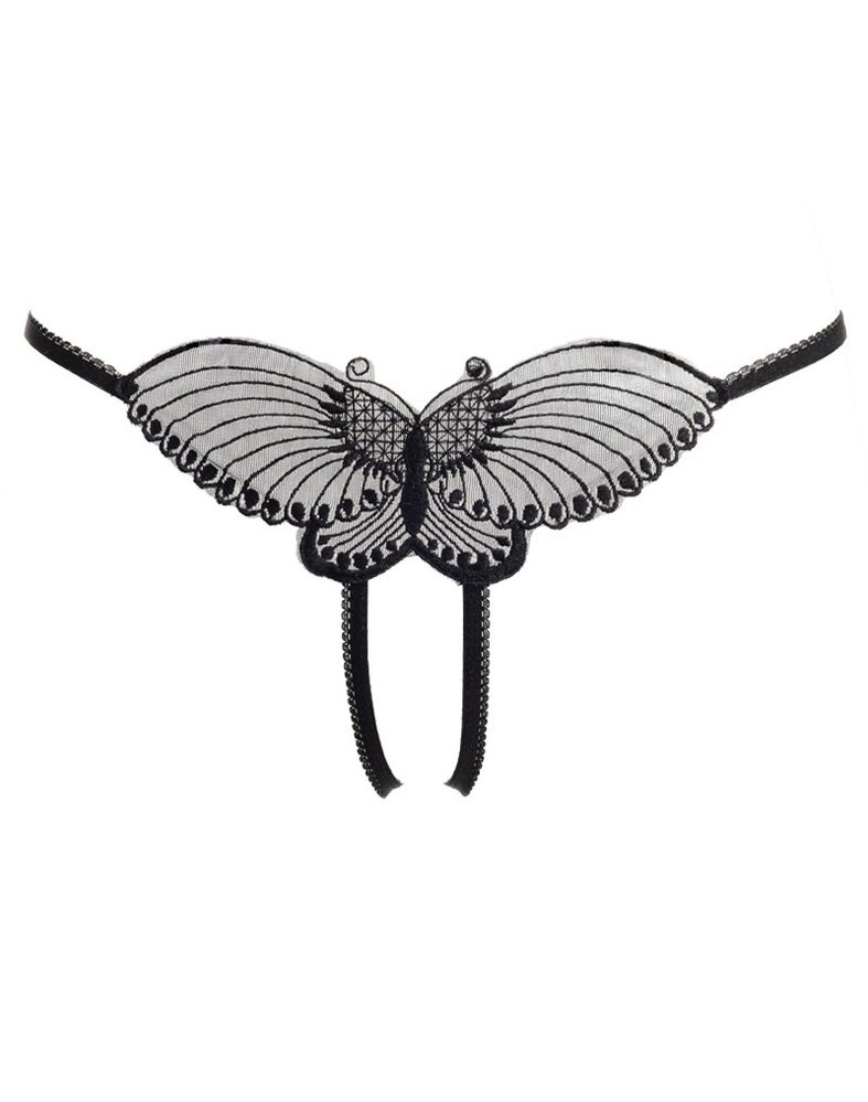 Amorable by Rimba Amorable by Rimba - Offener String - One Size - Schwarz Amorable by Rimba Amorable by Rimba - Offener String - One Size - Schwarz