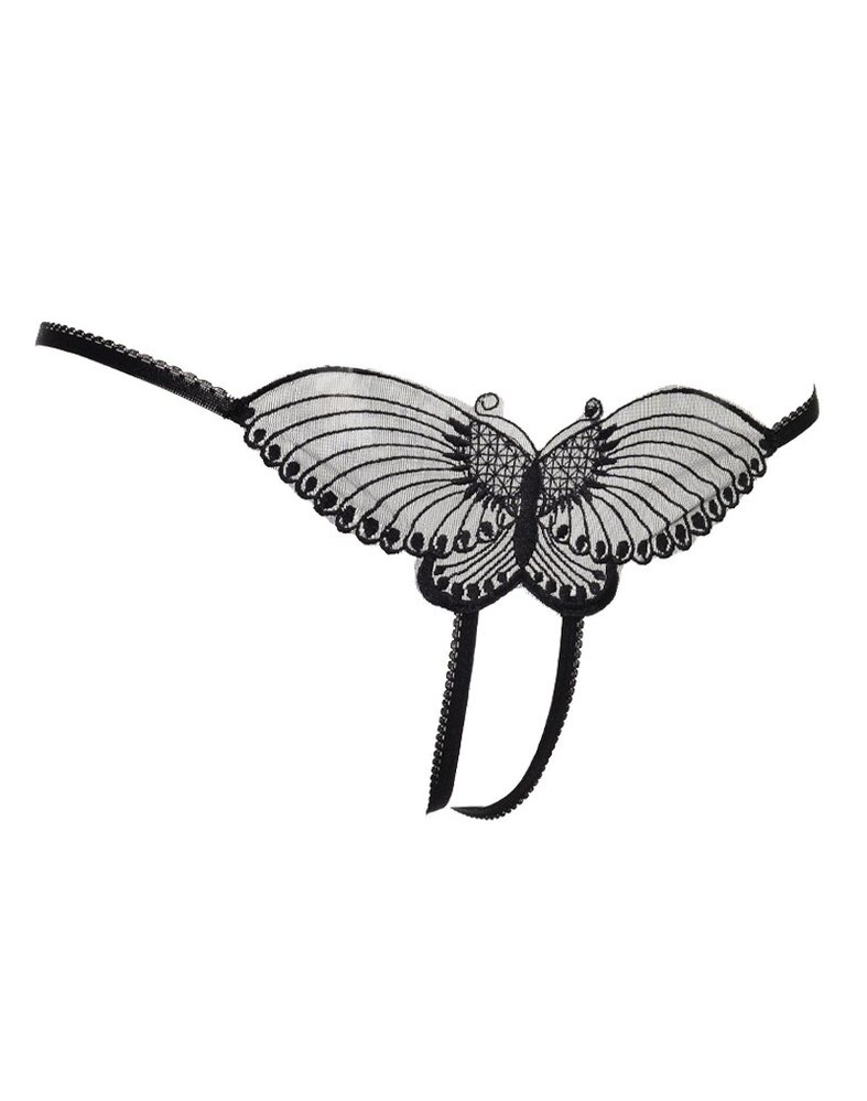 Amorable by Rimba Offener String - One Size - Schwarz