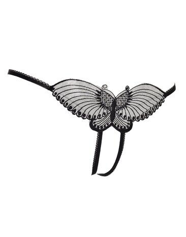 Amorable by Rimba Amorable by Rimba - Offener String - One Size - Schwarz Amorable by Rimba Amorable by Rimba - Offener String - One Size - Schwarz