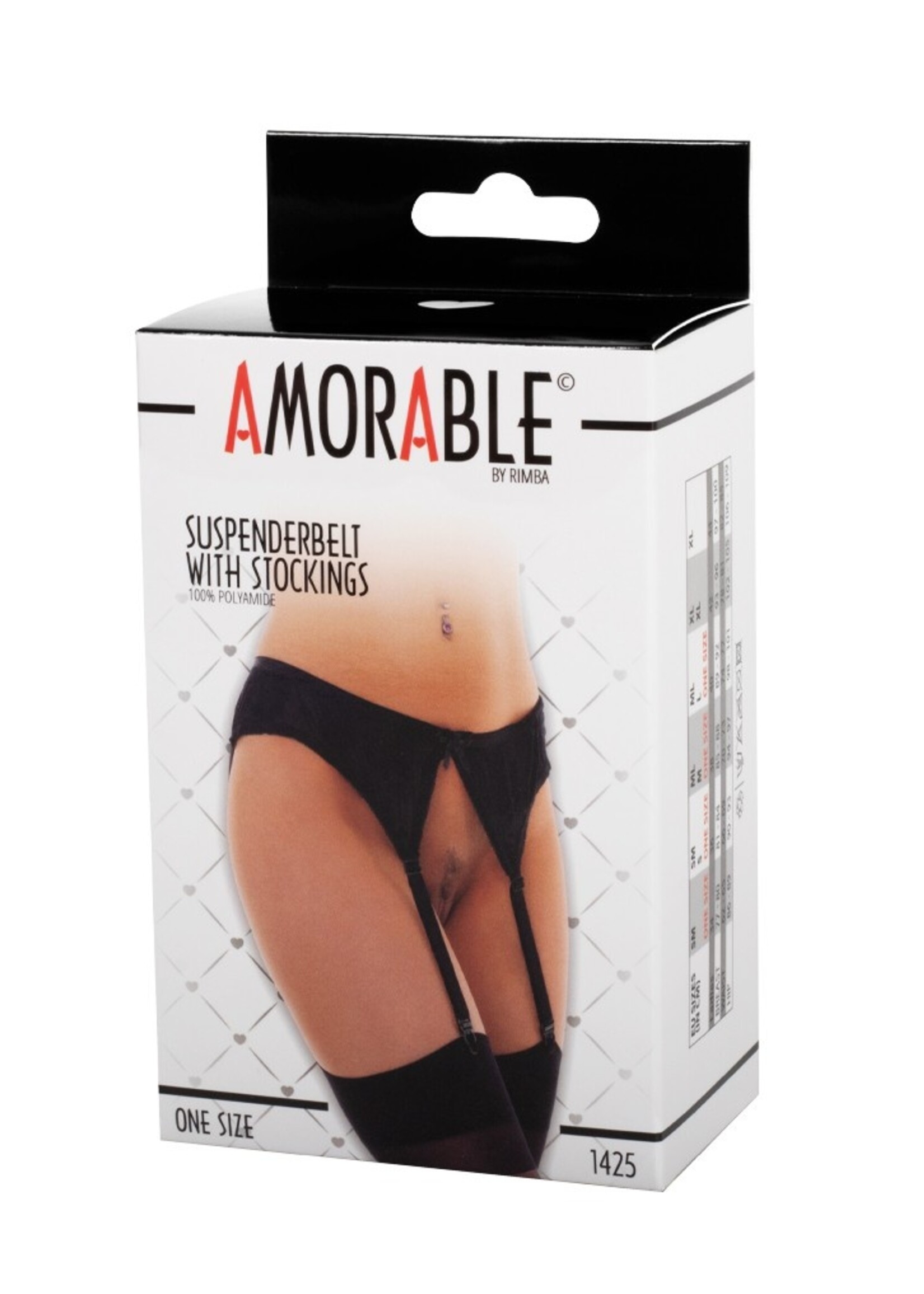 Amorable by Rimba Jarretelgordel met kousen - One Size