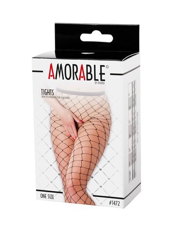 Amorable by Rimba Amorable by Rimba - Fishnet Tights - One Size - Black