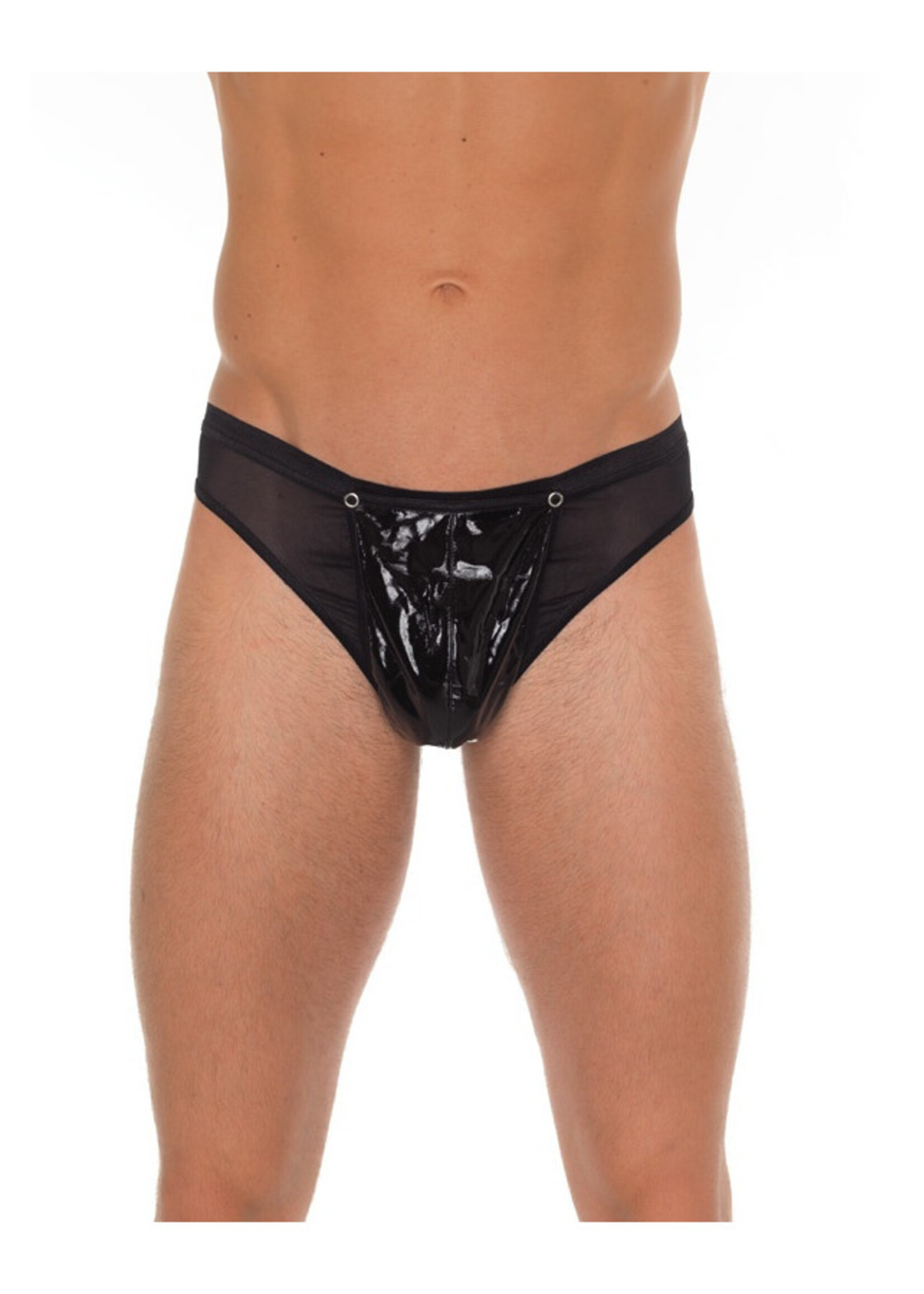 Amorable by Rimba String transparent effet vernis - Taille unique - Noir
