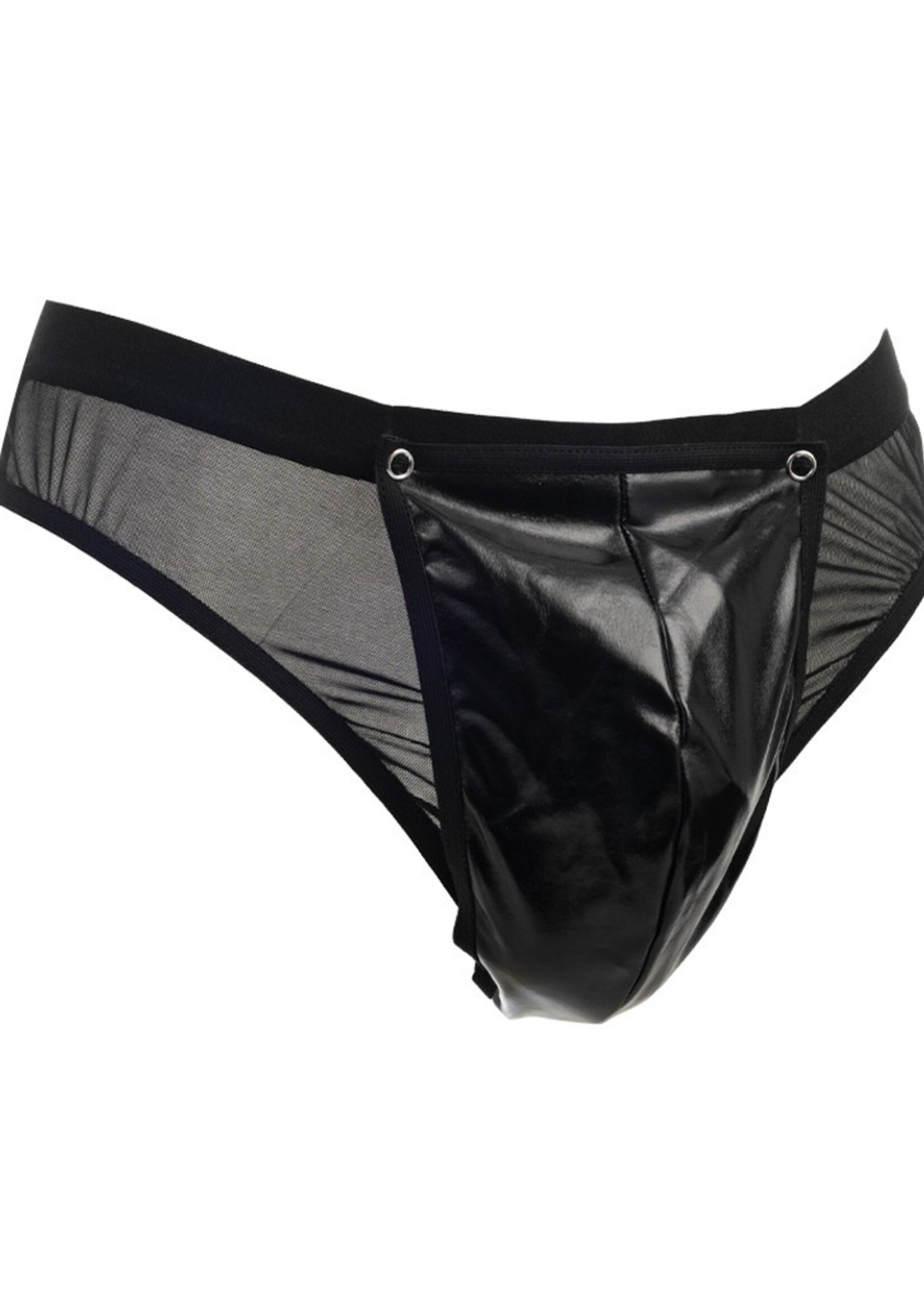 Amorable by Rimba String transparent effet vernis - Taille unique - Noir