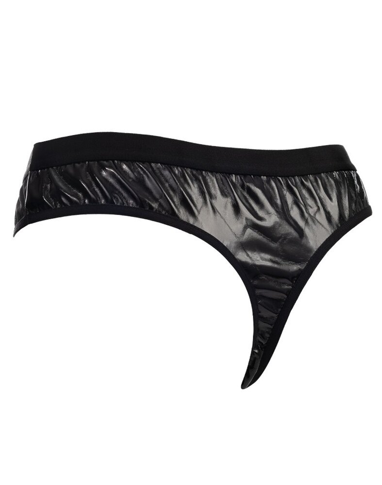 Amorable by Rimba Amorable by Rimba - Transparent thong with patent look - One Size - Black Amorable by Rimba Amorable by Rimba - Transparent thong with patent look - One Size - Black
