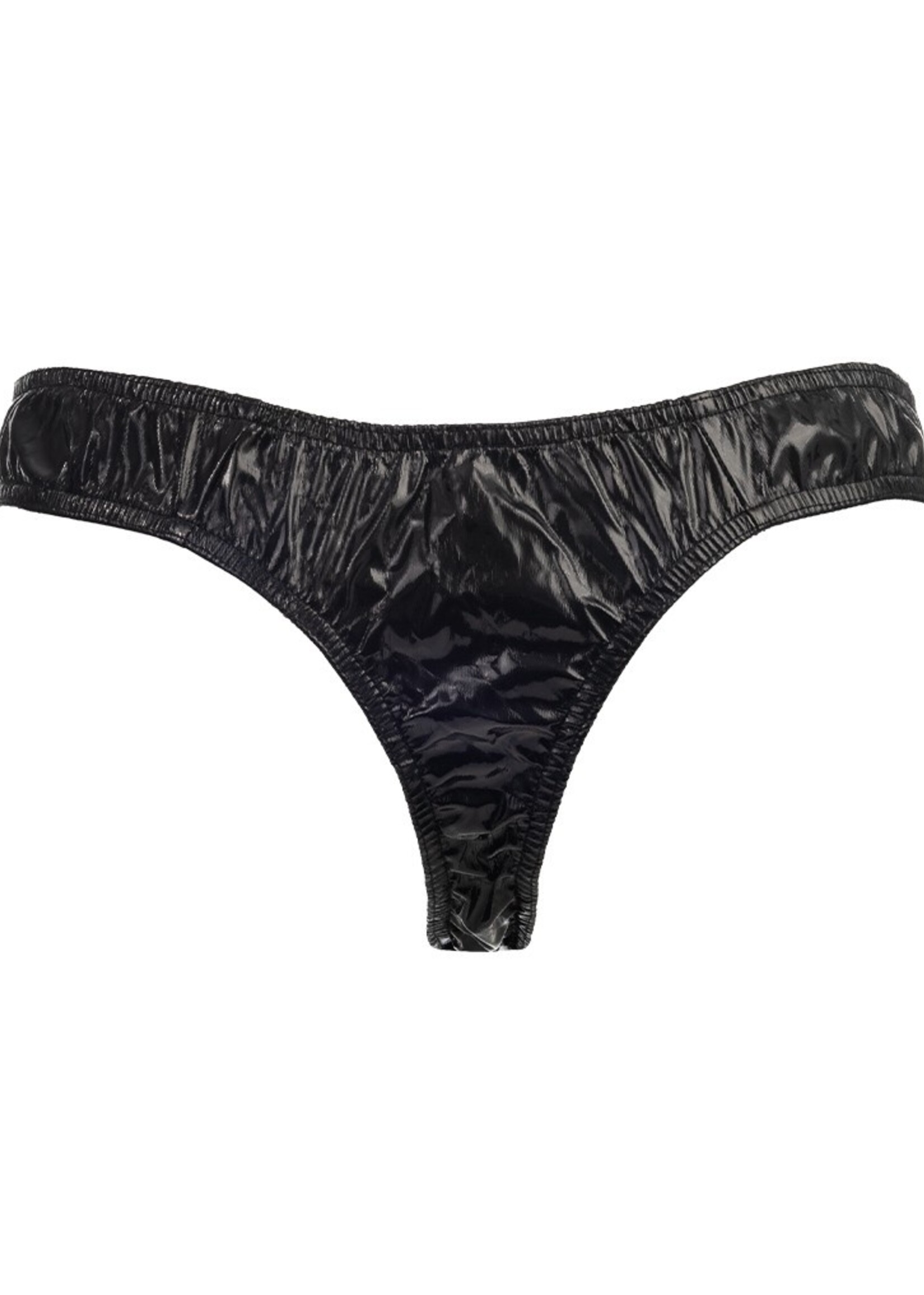 Amorable by Rimba String mit Lack-Optik - One Size - Schwarz