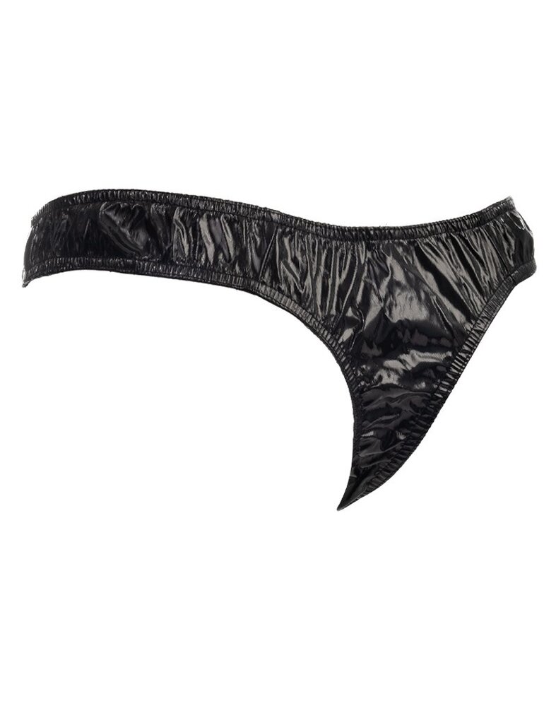 Amorable by Rimba String avec look verni - Taille unique - Noir
