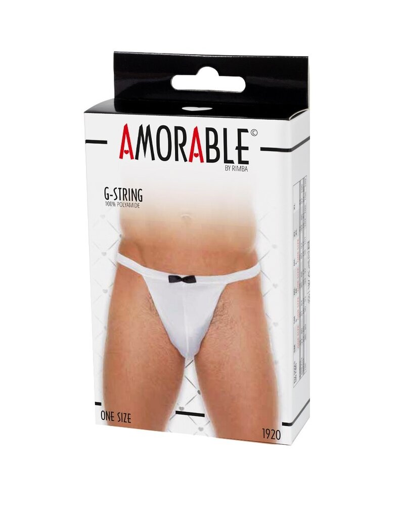 Amorable by Rimba Anzug Tanga - One Size - Weiß / Schwarz