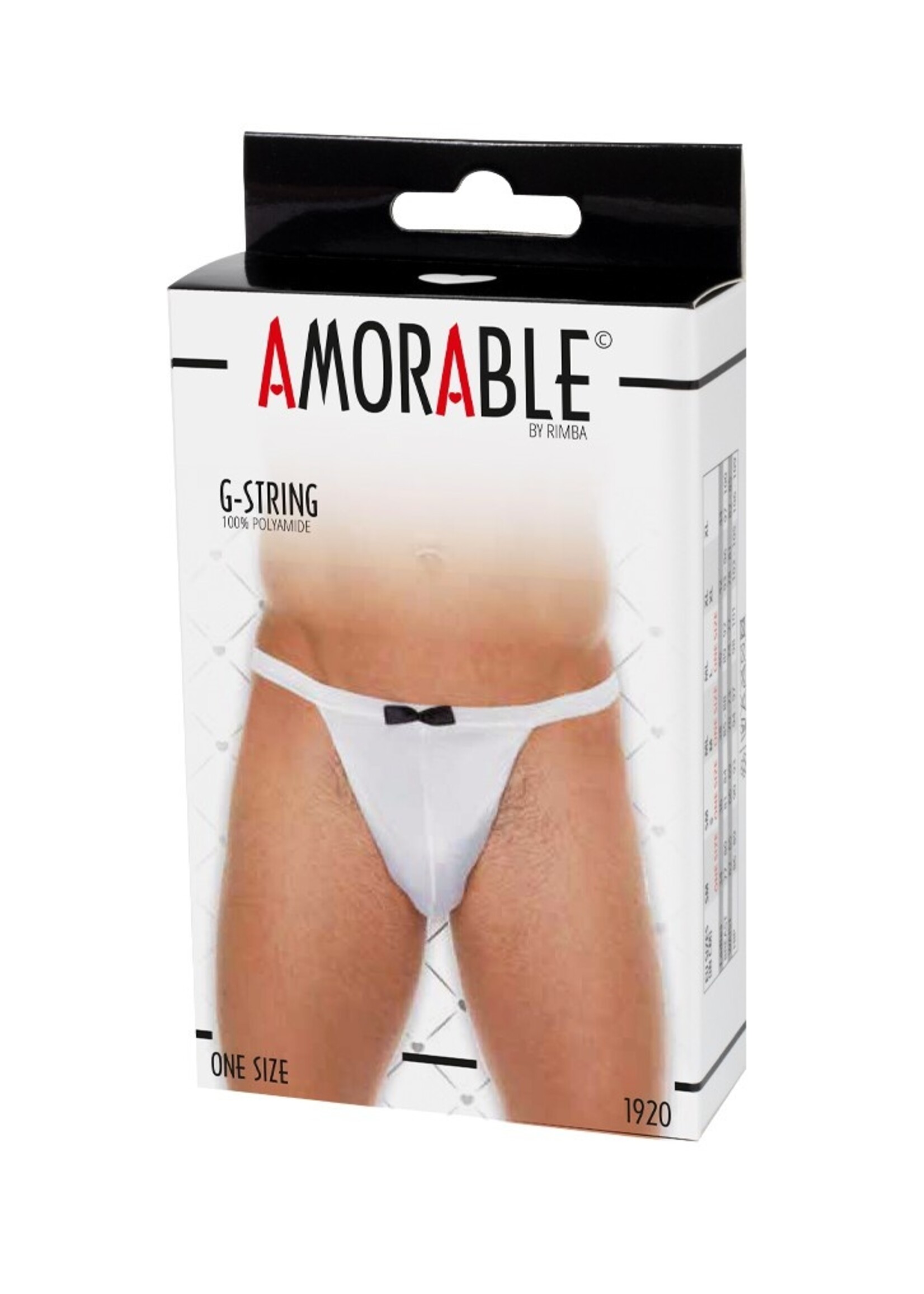 Amorable by Rimba Stringtanga - One Size - Wit/Zwart