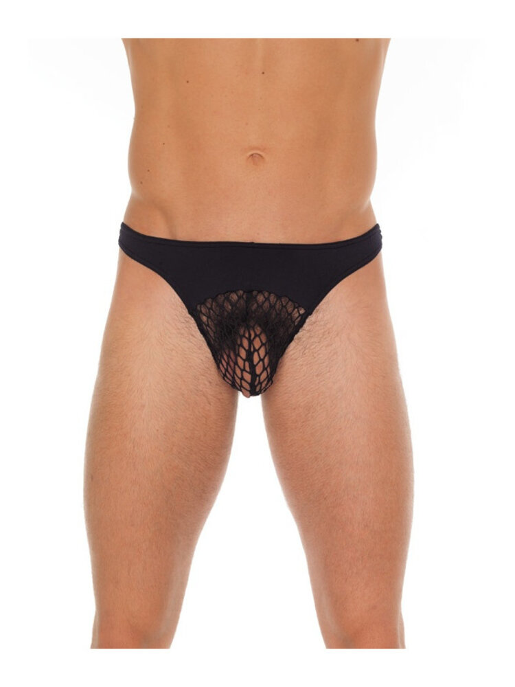 Amorable by Rimba String mit Mesh - One Size - Schwarz