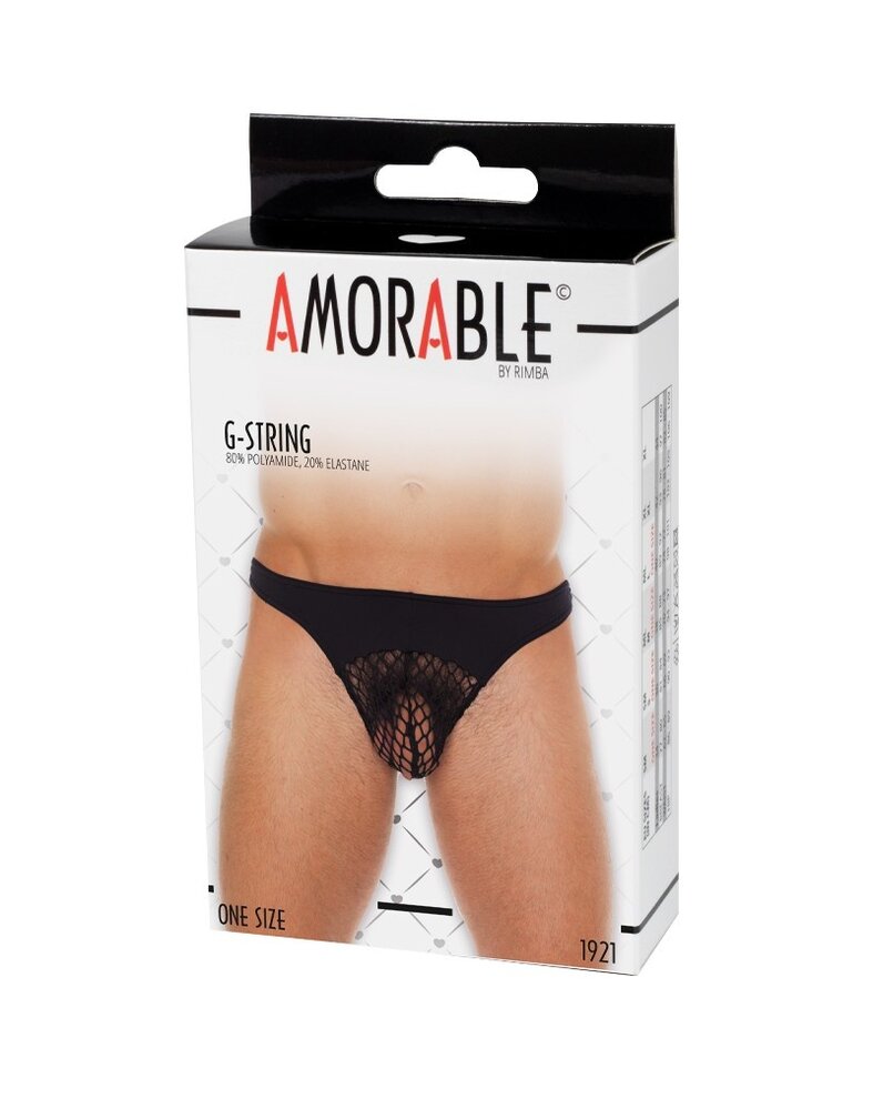 Amorable by Rimba Amorable by Rimba - Thong with mesh - One Size - Black Amorable by Rimba Amorable by Rimba - Thong with mesh - One Size - Black
