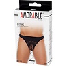 Amorable by Rimba String mit Mesh - One Size - Schwarz