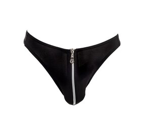 Amorable by Rimba Thong with zipper - One Size - Black Amorable by Rimba Thong with zipper - One Size - Black