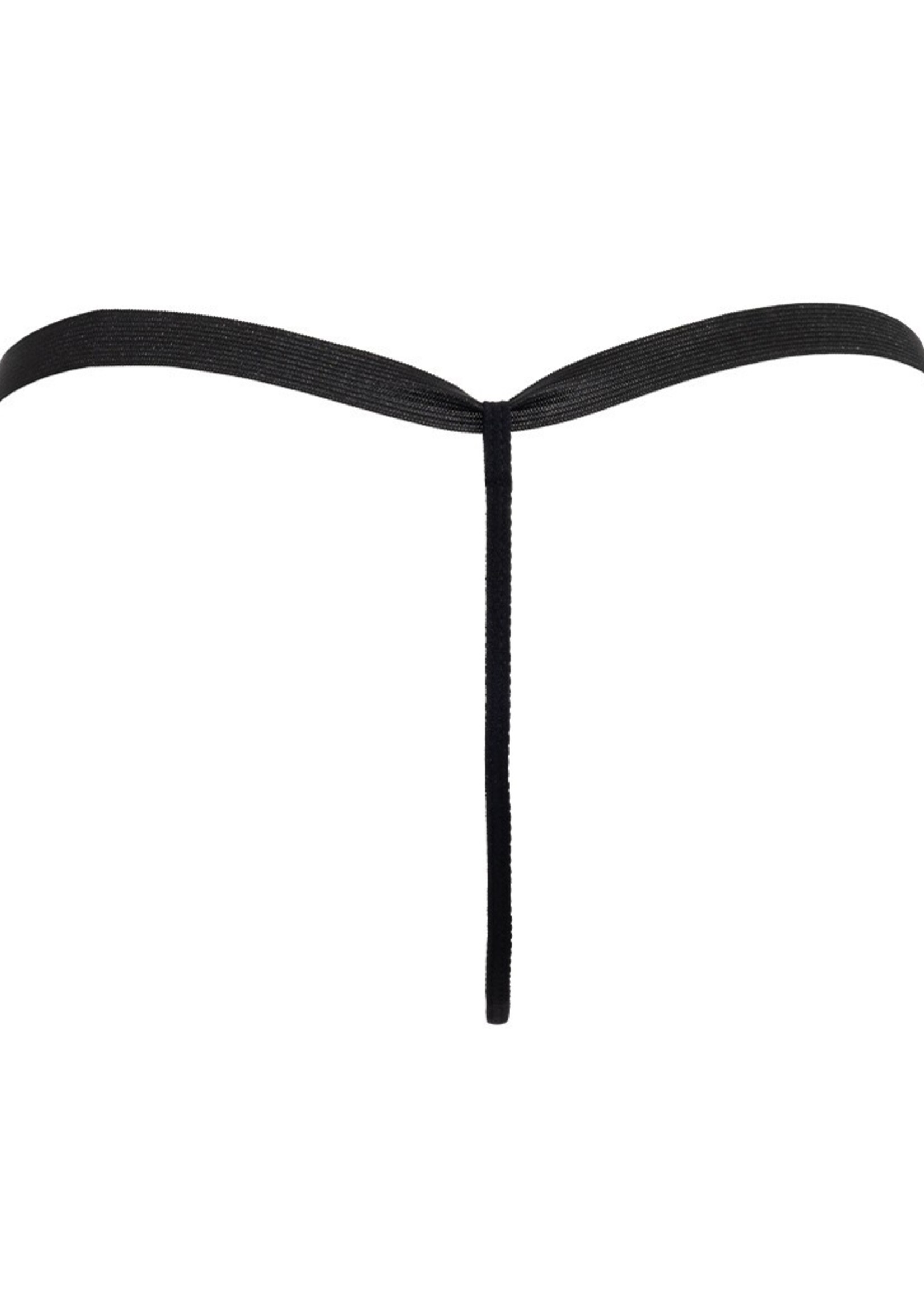 Amorable by Rimba String mit Text - One Size - Schwarz