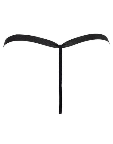 Amorable by Rimba String mit Text - One Size - Schwarz