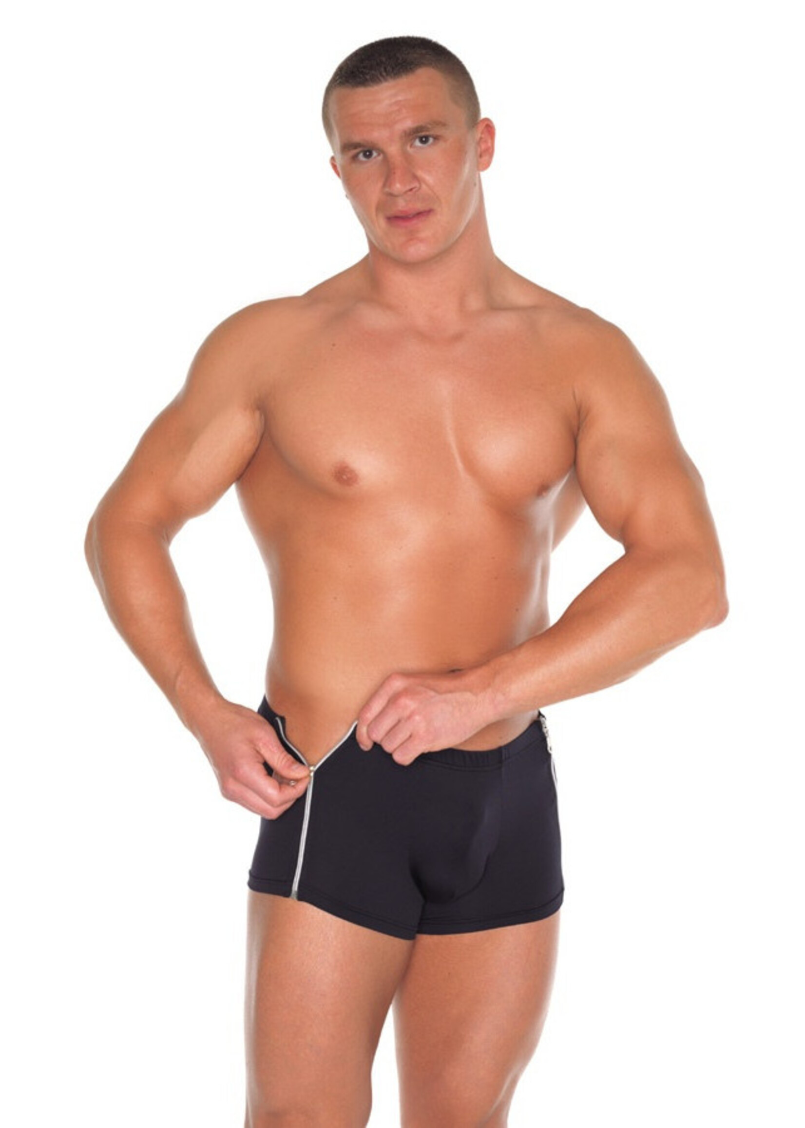 Amorable by Rimba Boxer avec 2 fermetures éclair - Taille unique - Noir