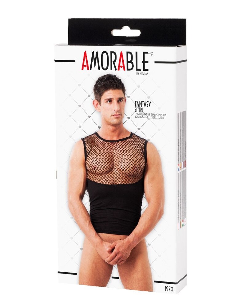 Amorable by Rimba Amorable by Rimba - Tank top with fishnet - Black Amorable by Rimba Amorable by Rimba - Tank top with fishnet - Black