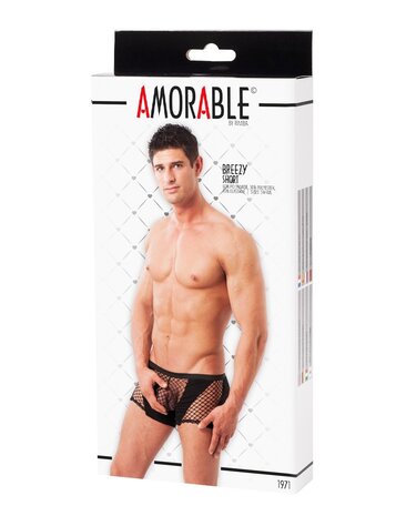 Amorable by Rimba Amorable by Rimba - Boxer avec résille - Noir